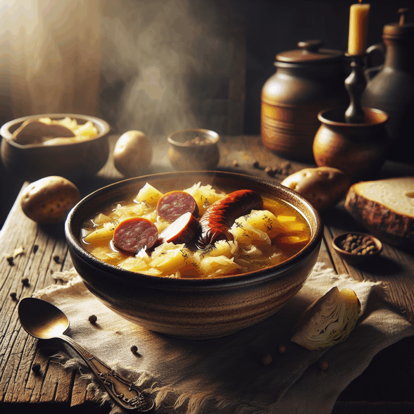 Przepis na kapuśniak z kiszonej kapusty – domowy sposób na znaną zupę